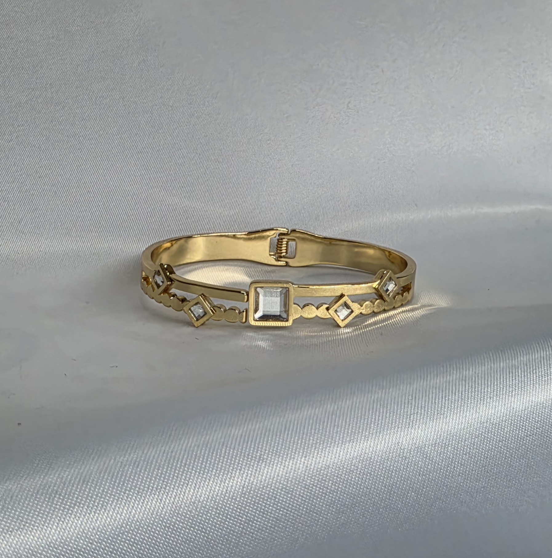 Square Crystal Gold Kada — view 2